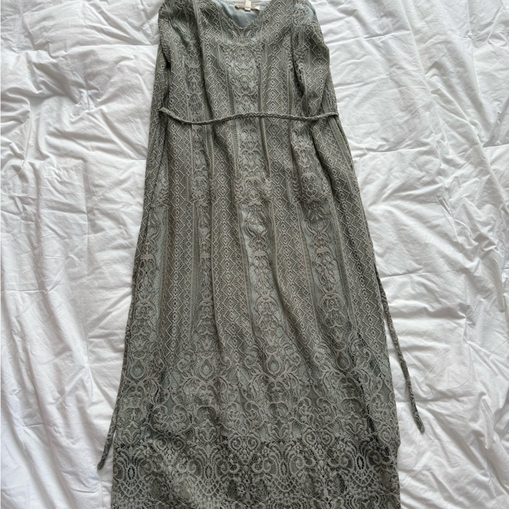 Mystree tank style Lace Dress in sage green